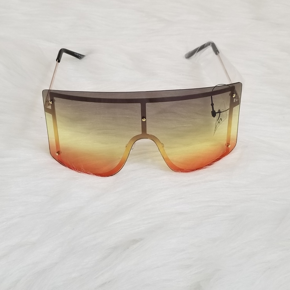 NWT Wide Orange Sun glass - Picture 2 of 4